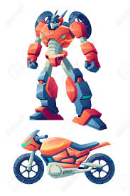 In this photoshop tutorial is written how to transform a picture of a person into a real looking alien. Red Battle Robot Capable To Transform In Racing Motorcycle Sport Royalty Free Cliparts Vectors And Stock Illustration Image 135426400