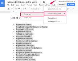 Stocks, answer sheets, customer names, sales, and so on. How To Alphabetize In Google Docs Sheets And Slides