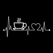 Black And White Cafe Wallpaper Online Store 17cm 7 6cm Coffee Sup Heartbeat Fashion Vinyl Decal Car Accessories Coffee Poster Coffee Quotes Coffee Signs