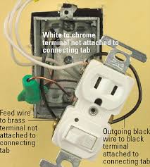 This switched outlet electrical wiring diagram shows two scenarios of wiring for a typical half hot outlet that can be used to control a table or floor lamp. All About Combination Switches And Receptacles Better Homes Gardens