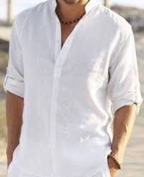 Man White Linen Shirt Beach Wedding Party Special Occasion Etsy In 2021 White Shirt Men Linen Shirt Men Beach Outfit Men