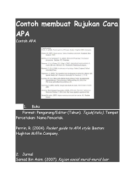Apa rujukan cara style menulis. Contoh Membuat Rujukan Cara Apa