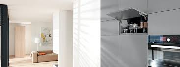 This cabinet includes one adjustable self for the interior. Aventos Hk S Blum