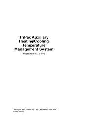 For thermoking i have several manuals: Tripac Maintenence Manual Manualzz