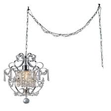 Cynthia 11 In Chrome Indoor Crystal Swag Chandelier With Shade Rl4025 Swag The Home Depot Warehouse Of Tiffany Swag Chandelier Swag Pendant Light