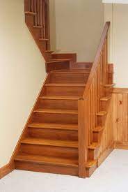 B6001 Cherry Contemporary Handrail Bb4000 3 1 2 X 3 1 2 Beveled Top Newel Posts Bbc5360 1 3 4 X 1 3 Stair Railing Design Railing Design Hardwood Stairs
