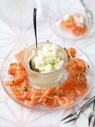 Carpaccio De Saumon Fume Granite De Lime Recept Recept Zalm Zalm Gerookte Zalm