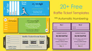 20 Free Raffle Ticket Templates With Automate Ticket Numbering