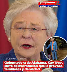 🛜🟦🟥 GOBERNADORA DE ALABAMA SUFRE INCIDENTE MÉDICO, UNA DESHIDRATACIÓN LE  PROVOCA TEMBLOR Y DEBILIDAD; YA SE ENCUENTRA ESTABLE WLDR-DB