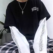 Korean Two Piece Black And White Aesthetic Long Sleeve Long Sleeve Summer Shirts Fashion Streetwear Fashion