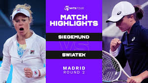 Istotne wydarzenie dla każdego kibica tenis. Laura Siegemund Vs Iga Swiatek 2021 Madrid Round 2 Wta Match Highlights Youtube