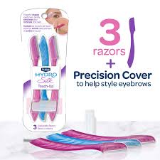 Schick hydro 5 disposable razors are the only grooming products that hydrates your skin during shaving and reduces irritation. Schick Hydro Silk Touch Up Multipurpose Exfoliating Dermaplaning Tool Eyebrow Razor And Facial Razor With Precision Cover 3 Count Packaging May Vary Gdemart Com
