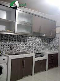 Desain Dapur Minimalis Bentuk Lurus Desain Dapur Kecil Desain Dapur Desain Lemari Dapur