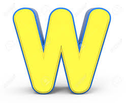 Whether you're a global ad agency or a freelance graphic designer, we have the vector graphics to make your project come to life. 3d Rendering Cute Yellow Letter W Isolated White Background Toylike Alphabet For Design Yellow Word With Blue Frame Stock Photo Picture And Royalty Free Image Image 65777752