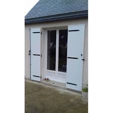 Porte Fenetre Pvc Avec Volets Battants A Lames Verticales Pentures Et Contre Pentures Volet Battant Volet Battant Pvc Porte Fenetre Pvc