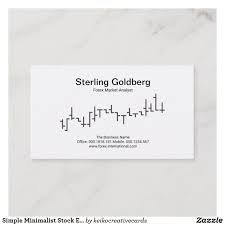 These inkjet business cards are microperforated. Simple Minimalist Stock Exchange Graph Investment Business Card Zazzle Com Stock Exchange Business Cards Investing