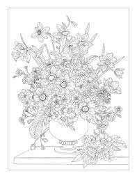 25 flower vase coloring pages printable. Floral Fantasy Flower Vase Coloring Page Drawing By Lisa Brando