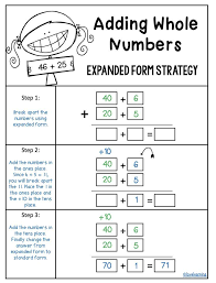 Adding Using The Expanded Form Strategy Anchor Chart Is The Perfect Way To Teach Your Students How To Add Tw Addition Words Expanded Form Word Problem Practice