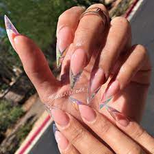 I Need These Nails In My Life Clear Acrylic Nails Fake Nails Crystal Nails