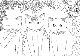 Your kids will increase their vocabulary by learning about different anima. Tree Little Funny Kittens Simple Coloring Page From The Gallery Animals Artist Miwah Animal Coloring Pages Cat Coloring Page Cat Coloring Book