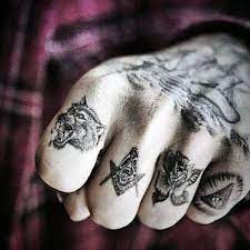 Small Master Mason Square And Compass Finger Tattoos For Men Masonic Tattoos Finger Tattoos Hand Tattoos For Guys