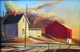 Robert L Barnum Sweeping Regionalism Painting Illustration Painting Art