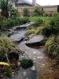 Now that i've made some headway on my own dry creek bed, i feel prepared to share a few of my tips for making it look better than an awkward ribbon of rocks. The Rainforest Garden How To Design A Dry Creek Bed 10 Tips