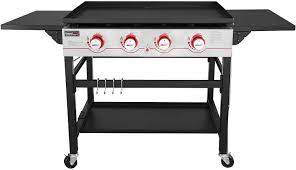 We have had a great time making everything from burgers and fries to eggs and bacon. Amazon Com Royal Gourmet Gb4000 36 Inch 4 Burner Flat Top Propane Gas Grill Griddle For Bbq Camping Red Patio Lawn Garden