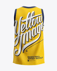 Download Basketball Jersey With V Neck Mockup Back View Object Mockups Kemeja