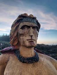 Amazing carving of a Gaelic Warrior surrounded by a beautiful sunset. 🌄  The Curlew mountains this evening.💚