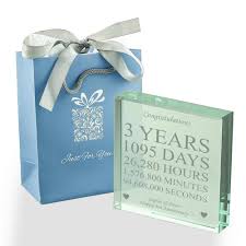 The 26th wedding anniversary does not have a traditional gift, but the modern gift for. Personalised 3 Years Of Marriage Glass Token Leather Anniversary Gift Ideas