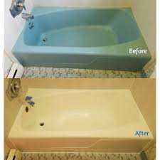 Powder Blue Tubs Are Totally 90s But Not In The Cool Nostalgic Way Update Your Bathroom Without Resurfacing Because White Blue Bathtub Tub Refinish Bathtub
