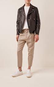 Acne Studios Nate Leather Jacket Leather Jacket Outfit Men Korean Men Fashion Acne Leather Jacket