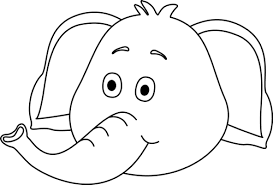 Black And White Elephant Face Clip Art Black And White Elephant Face Image Elephant Face Elephant White Elephant