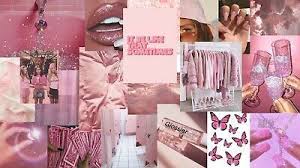 Pink wallpapers and the wallpapers which have some shade of pink in them are quite popular among desktop wallpapers. 55pc Pink Collage Kit Fashion Home Garden Homedcor Postersprints Ebay Link Pink Wallpaper Laptop Wallpaper Notebook Aesthetic Desktop Wallpaper