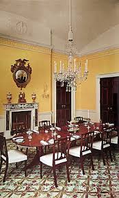 White dining room set with bench. Family Dining Room Wikipedia