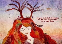 Art Print Earth Full Of Autumn Wild Woman Sacred Etsy In 2021 Art Prints Whimsical Art Visual Poetry