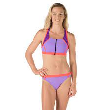Perforated Two Piece Set Speedo Endurance Lite Speedo Usa Fitness Swimwear High Neck Bikinis Two Piece