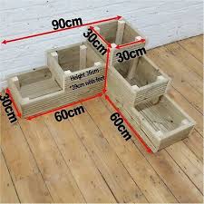 Medium 3 Tiered Garden Steps Level Wooden Decking Patio Planter Trough Herb Box 1000 2020 Sebze Bahcesi Tasarimi Palet Tahtasi Palet Mobilya