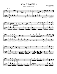 Embin your house of memories. House Of Memories Panic At The Disco Sheet Music For Piano Solo Musescore Com