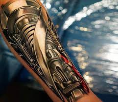 Tattoo Motive Manner Cyborg Tattoo Stechen Lassen Tatowierung Am Unterarm Biomechanik Tattoo Biomechanik Biomechanik Tattoos