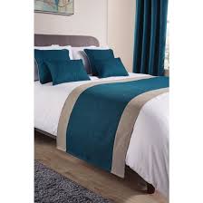 comfort tundra bed runner teal bed runner bed blue and white bedding
