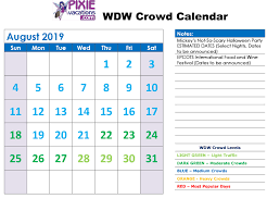 disney world crowds for august pixie