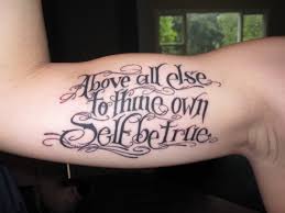 To Thine Own Self Be True Contrariwise Literary Tattoos
