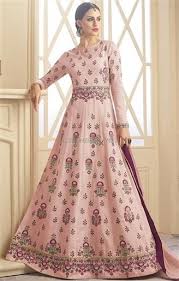 4.3 out of 5 stars 18. Grab This Uncommon Worked Pink Ceremonial Long Floral Anarkali Gown Dress This Ready To Stitch Lo Indian Dresses Silk Anarkali Suits Designer Anarkali Dresses