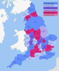 The highest title ever associated with each county of England : r/MapPorn