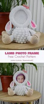 Crochet sewing quilting embroidery cross stitch. Lamb Photo Frame Free Crochet Pattern