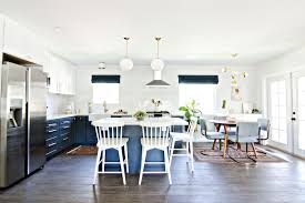 navy gold & white kitchen reveal the