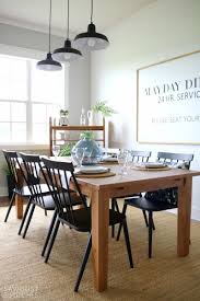 Choose a decorating theme for your dining room makeover and stick to it! Modern Farmhouse Dining Room Makeover Modern Farmhouse Dining Room Dining Room Makeover Dining Room Table Set