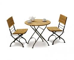 Get set for folding bistro set at argos. Bistro Round 0 8m Table 2 Chairs Teak Metal Folding Dining Set